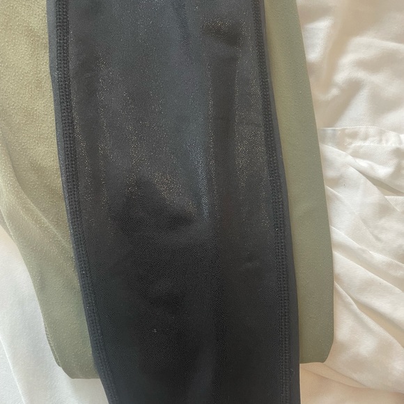 High-waisted black with shimmer leggings. Can dress up or down. - Picture 3 of 3